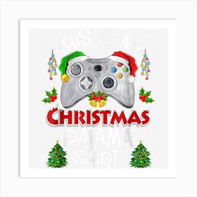 This Is My Christmas Pajama Santa Hat Gamer Video Game Games Art Print