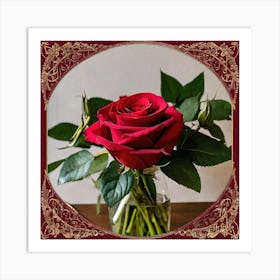 Red Rose Art Print