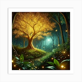 Firefly Forest 2 Art Print