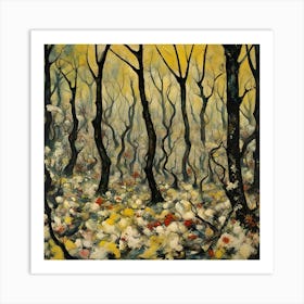 Flowers In The Forest Art Print