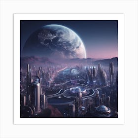 Futuristic City 14 Art Print