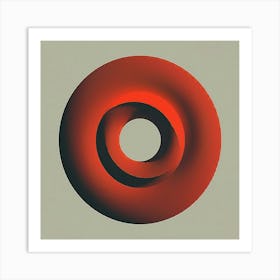 Red Circle Art Print