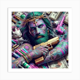 Jesus With Money 2 Art Print