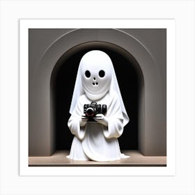 Ghost With Camera Art Print