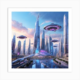 Futuristic Cityscape Art Print