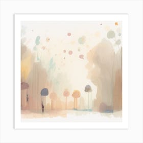 Autumn color landscape Art Print