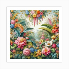 Tropical Garden 1 Art Print