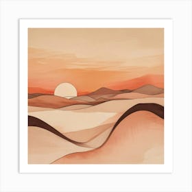 Desert Landscape - Desert Stock Videos & Royalty-Free Footage Art Print