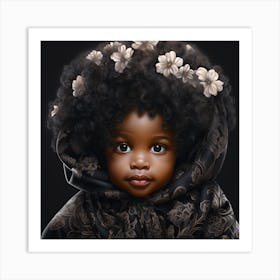 Black Girl With Afro 3 Art Print