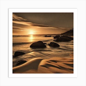 Sunset On The Beach 854 Art Print