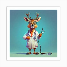 Doctor Deer 1 Art Print