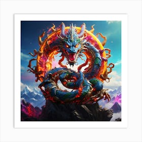 Dragon In The Sky 4 Art Print