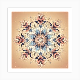 Warm Mandala Art Print