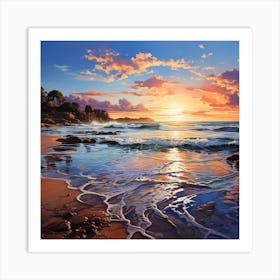 Sunset On The Beach 2 Art Print