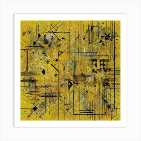 Abstract Piece Yellow Art Print