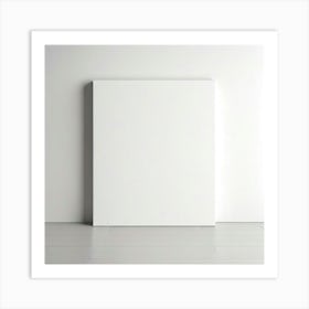 Mock Up Blank Canvas White Pristine Pure Wall Mounted Empty Unmarked Minimalist Space P (2) 2 Art Print