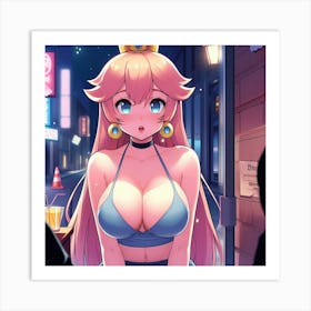 surprised Peaches Art Print