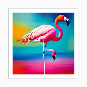 Pink Flamingo Art Print