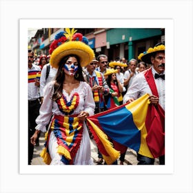 Colombia Parade Art Print