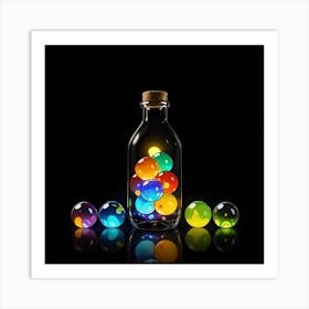 Colorful Balls In A Bottle  Art Print