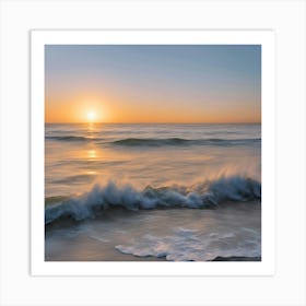 Sunrise At The Beach-natural landscape art Art Print