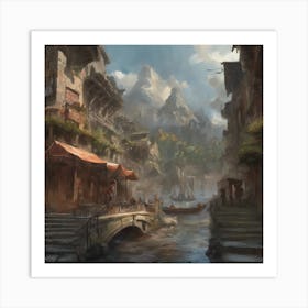 Fantasy City 85 Art Print