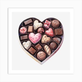 Heart Of Chocolates 1 Art Print