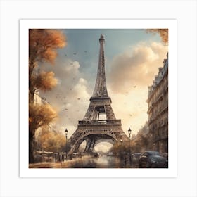 Paris Eiffel Tower Art Print