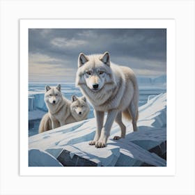 Arctic Wolves Art Print