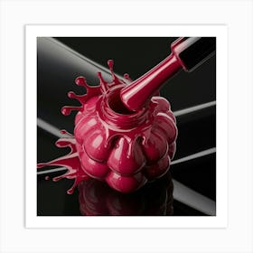 Raspberry Nail Polish 1 Art Print