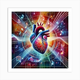 Heart Of Music 1 Art Print