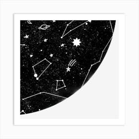 Constellations In The Night Sky Art Print