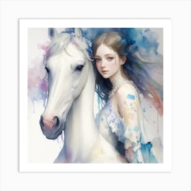 White Horse 2 Art Print