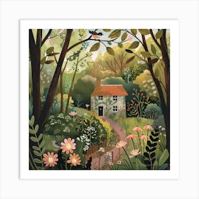 Cottage In The Woods 1 Art Print