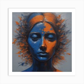 Blue And Orange Art Print