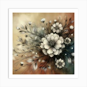 Abstract Flower Painting 8 Art Print