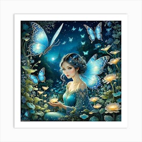 Fairy In The Garden Art Print