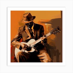 Blues Musician Art Print