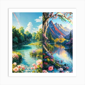 Rainbow River Art Print