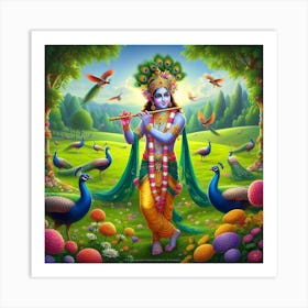 Lord Krishna 14 Art Print