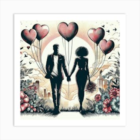 Happy couple 1 Art Print