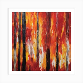 Fire In The Forest 9 Art Print