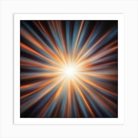 Abstract Light Burst 5 Art Print