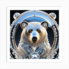 Bear With Diamonds Art Print