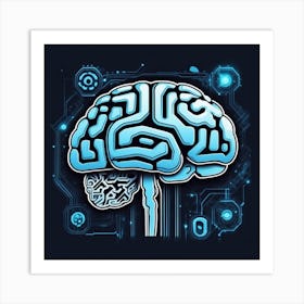 Artificial Intelligence Brain 59 Art Print