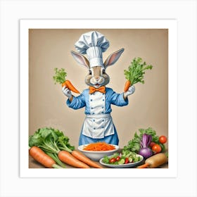 Chef Bunny 14 Art Print