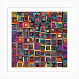 Abstract Squares Art Print