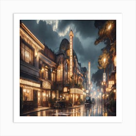 City At Night Art Print