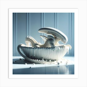 Alien At The Spa Art Print