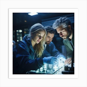 Group Of Scientists Working In Laboratory 1 Art Print